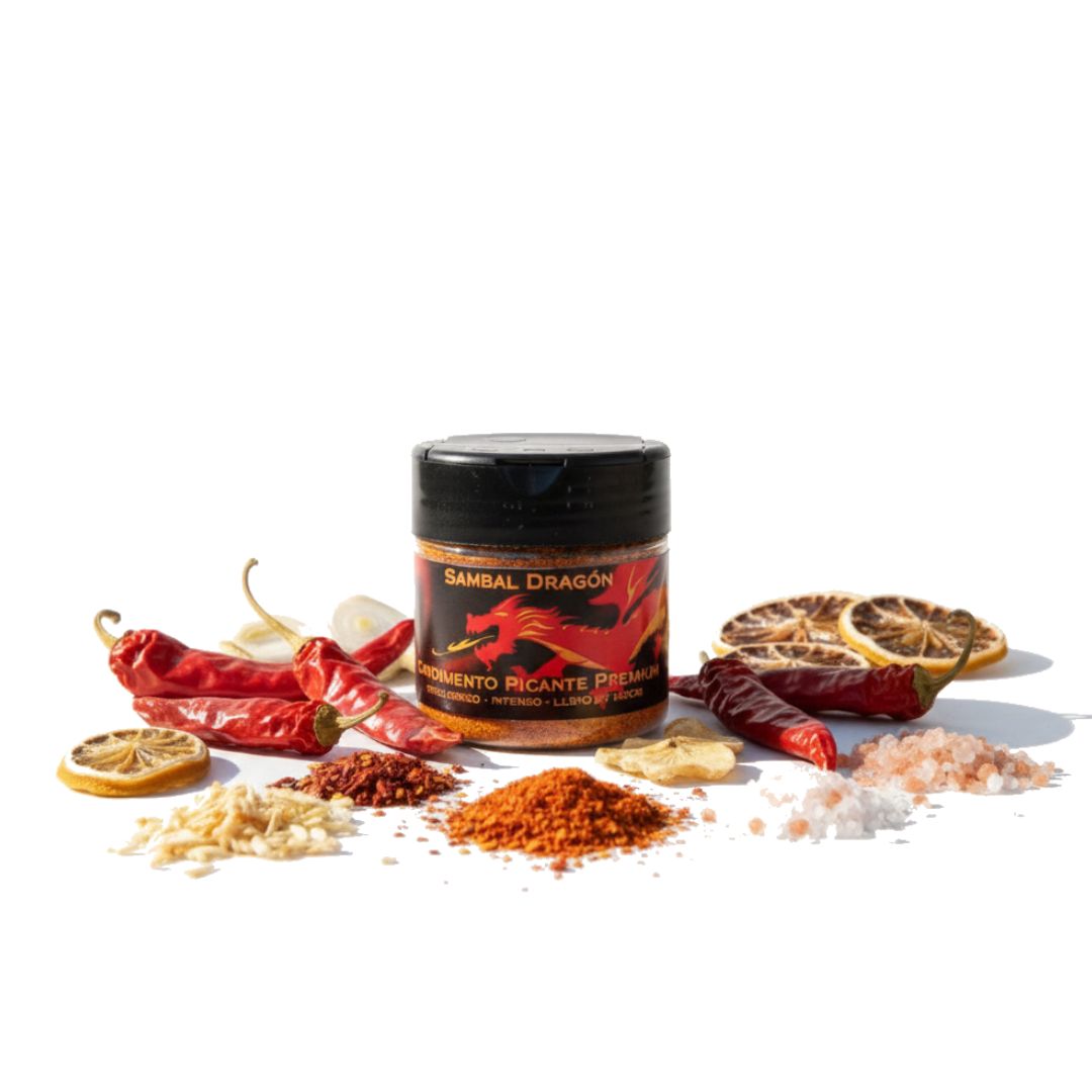 Condimento Picante - Mezcla Intensa - Sabor Sambal Dragón